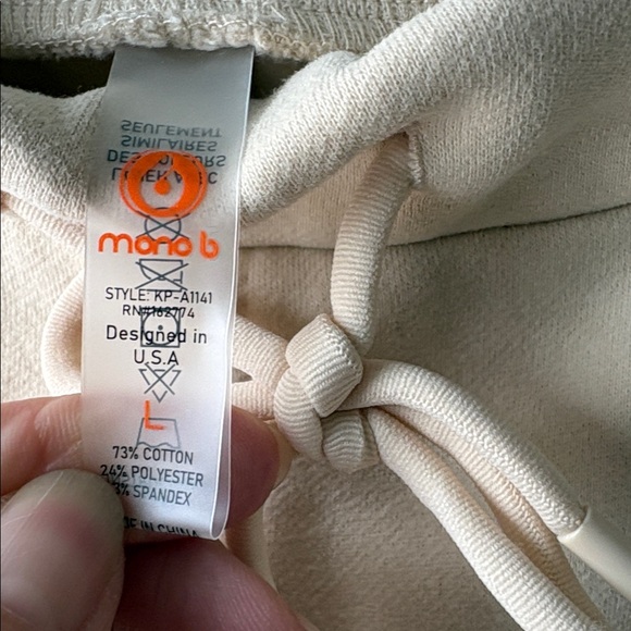 Mono b Beige Jogger Pants - Picture 3 of 5